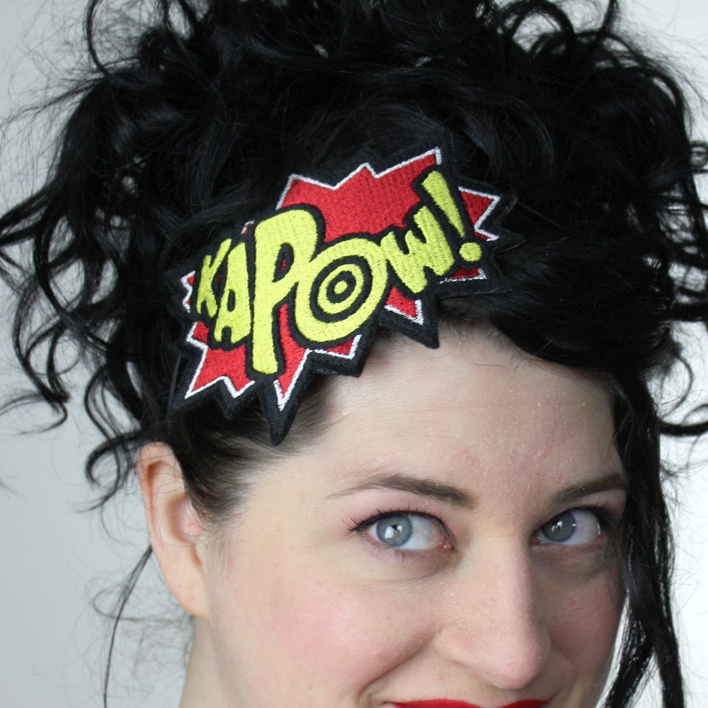 Kapow, Red and Yellow, Comic Headband