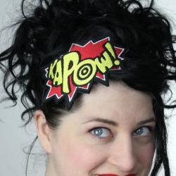Kapow, Red and Yellow, Comic Headband